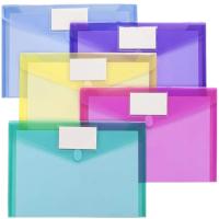 10pcs Bolsa De Archivo A4 Botón Color PP Plástico Para Oficina Almacenamiento De Datos Facturas Y Archivos - details 0