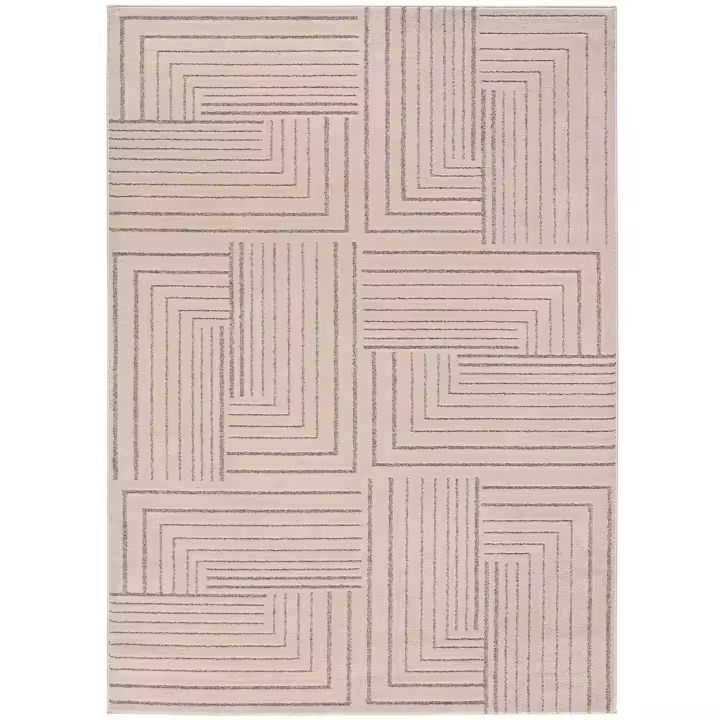 Alfombra interior  diseño geométrico en Beige - PAULA 2888 | 80x150, 140x200, 160x230 cm - 1