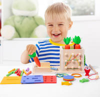 Caja De Monedas De Madera Montessori Para Niños Juguete Sensorial De Doble Cajón De Formas Y Colores Regalo Para Bebés Educativo Y Divertido - details 24