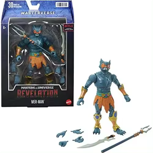Mattel Figura Mer-man Figura Masterverse Hdr43 - 1