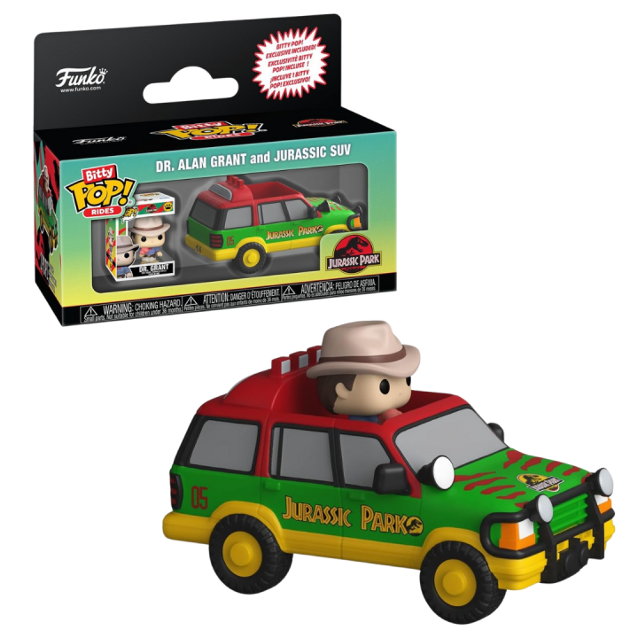 FUNKO BITTY POP! RIDES: JURASSIC PARK - JURASSIC SUV, 90113, TIENDA CON LICENCIA OFICIAL, ENVIO EN 24-48 HORAS EN PENÍNSULA, FIGURA, CABEZÓN, MUÑECO, JUGUETES, SERIE, TELEVISIÓN, PELÍCULA, DINOSAURIOS