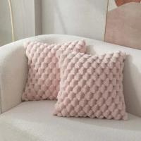 Funda De Cojín De Peluche Suave 3D Con Patrón De Tortuga Y Malla De Piña En Color Crema Para Decoración De Sala De Estar Y Dormitorio - details 3