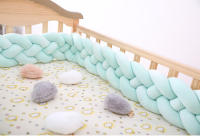 Protector de cuna para bebé, tejido a mano danés con trenza de cuatro hilos, anticolisión. - details 26