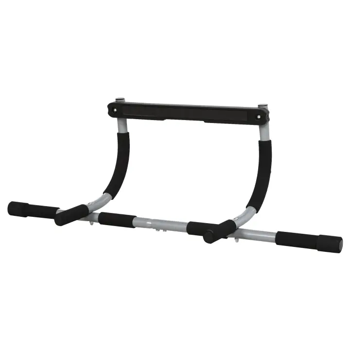 HOMCOM Barra de Dominadas en Techo Barra para hacer Dominadas Barra de Tracción para Ejercicio Entrenamiento en Casa Hogar Carga 110 kg 92x40x17 cm Negro - 1