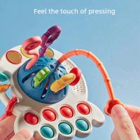 Juguetes Sensoriales Montessori De Silicona Pulpo Con Cuerda Para Bebé Juego Interactivo De Desarrollo Infantil En Preescolar - details 1