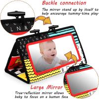 Espejo De Piso Para Bebés En Blanco Y Negro Juguete Sensorial Para Tiempo De Abdomen Desarrollo Montessori Juguete Para Crawl 6-12 Meses - details 2