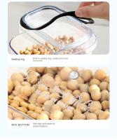 Juego De 4 Botellas Selladas De Gran Capacidad Para Almacenamiento De Cereales Transparente Plástico Resistente Al Humo En La Cocina - details 18