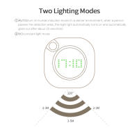 Lámpara De Pared Con Sensor De Movimiento LED Recargable Magnética Para Baño Y Dormitorio Iluminación Nocturna Con Reloj Corredor Decorativa Interior - details 4