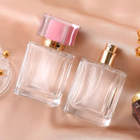 Botella De Perfume Recargable De Vidrio Transparente Premium 1.69oz Portátil Gran Capacidad Para Viajes Cosméticos - details 2