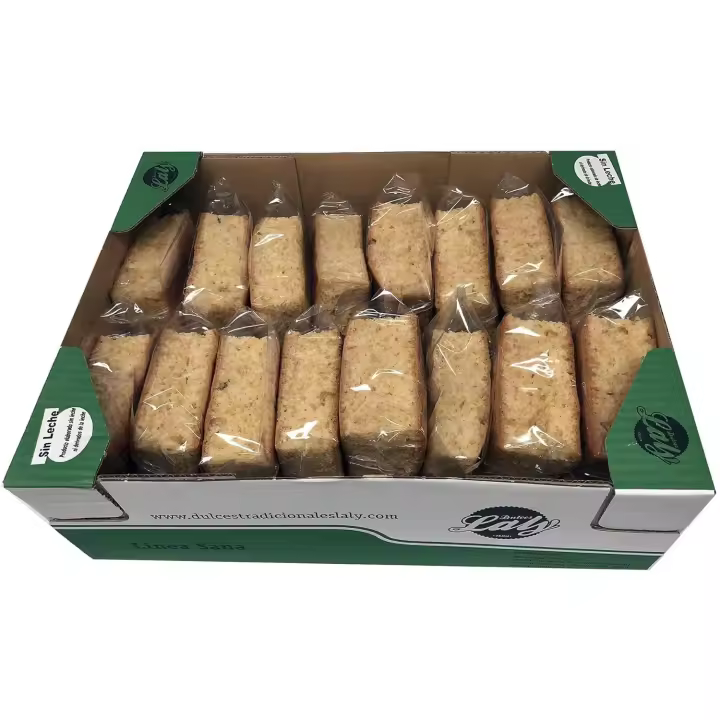 Bizcocho Artesano Sin Azucar - Sin Lactosa Laly - Caja 2 Kilos - 30 Unidades - Sin Leche - 1