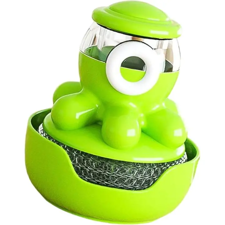 Verde Cepillo de Limpieza de Platos Multifuncional con Cabezas Reemplazables - 1