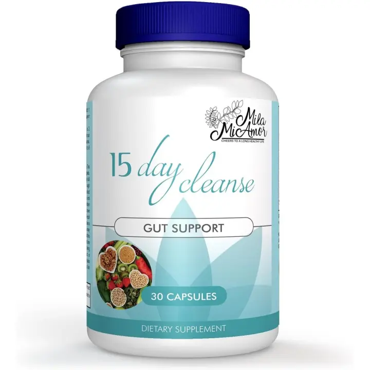 Limpieza intestinal de 15 días: apoyo para el intestino y el colon: desintoxicación intestinal avanzada para mujeres y hombres con sena, cáscara sagrada y cáscara de psyllium, sin OGM, fabricado en EE. UU., 30 cápsulas - 1