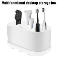 Organizador De Baño Con 5 Slots Para Cepillos De Dientes Y Pasta De Dientes Soporte De Silicona De Adhesión Succión Para Contador - details 3