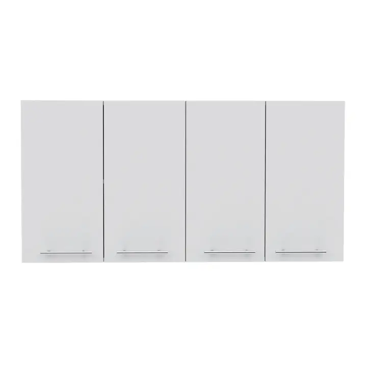 TUHOME Mueble de Pared para Cocina Blanco 120 con Estante para Platos - Amplio Espacio de Almacenamiento - 1