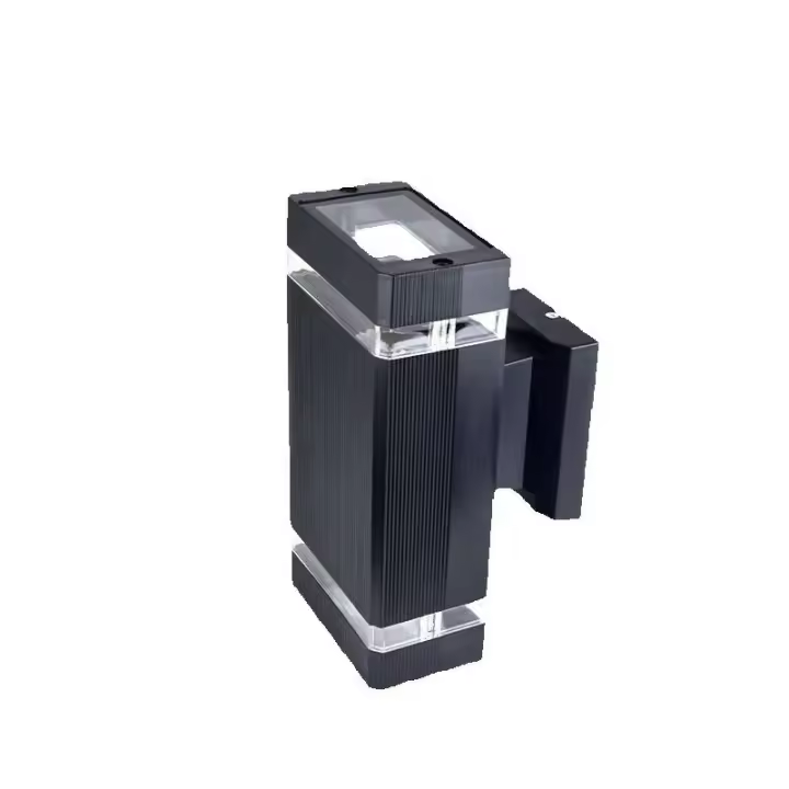Lámpara de pared para exteriores, moderna, sencilla, arriba y abajo, emisora ​​de luz, lámpara de jardín, puerta de entrada, lámpara de pared impermeable, carcasa de plástico rectangular - 1