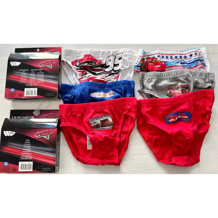 Pack de 6 slips para niño – Disney Cars – Talla 4/5 años - 1