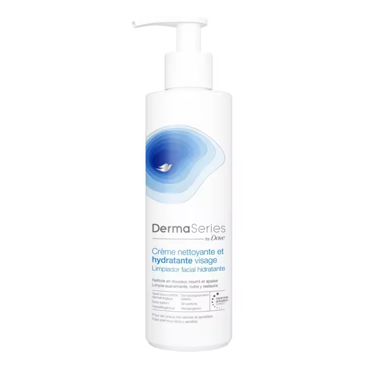 Dove Limpiador Facial Hidratante para Piel Seca Sin Fragancia 250ml - 1
