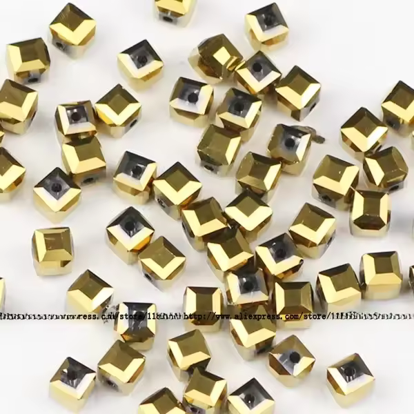 50pcs Cuentas De Cristal Austriaco 6mm Forma Cuadrada Espaciadores De Vidrio Para La Creación De Joyas Pulseras DIY Colgantes - 1
