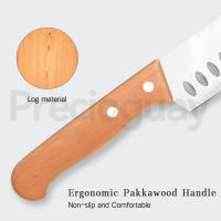 Cuchillo de chef de acero inoxidable, cuchillo de cocina profesional multiusos para cortar carne y verduras de 29cm de largo. - details 2