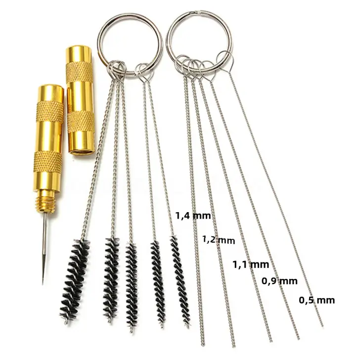 Kit De Limpieza Para Pistola De Pulverización De Aire 11 Piezas Set De Limpieza De Boquilla Y Cepillo Herramienta De Reparación - 1