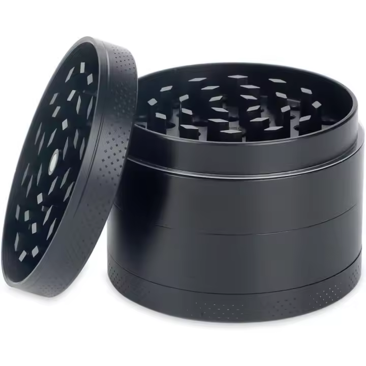 Molinillo de hierbas de Metal de 4 Piezas 2,2 "Pocket Grinder Spice Mini Crusher Mill con Polen Catcher y Tapa Magnética - 1