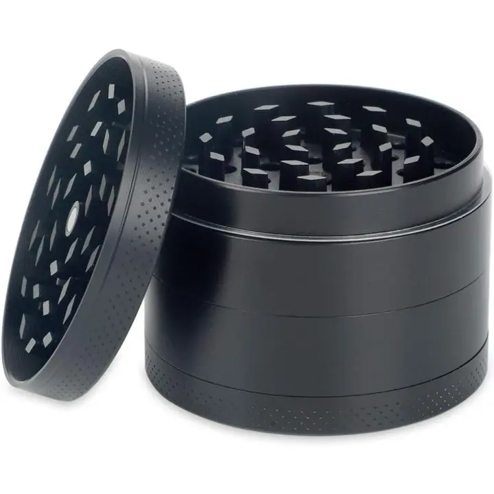 Molinillo de hierbas de Metal de 4 Piezas 2,2 "Pocket Grinder Spice Mini Crusher Mill con Polen Catcher y Tapa Magnética - 1
