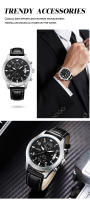 Reloj De Pulsera De Cuarzo Para Hombre SINOBI Estilo Casual Diseño Moda Cronógrafo Resistentes Al Agua Y Al Choque Con Correa De Cuero Relogio Masculino I-W-C - details 4