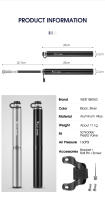 Pump De Bicicleta Portátil West Biking 160PSI Alta Presión Con Tubo De Aluminio Inflador De Ruedas MTB Y Carretera Para Valvulas Schrader Presta - details 3