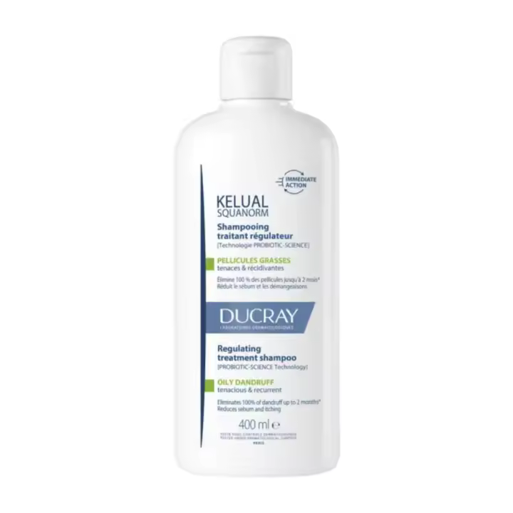 Kelual Squarnorm Champú Tratante Anticaspa - Caspa grasa, 400 ml.- Ducray - 1