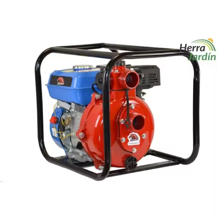 Bomba de agua gasolina con motor de 4 tiempos, motobomba de 196 cc conexión 50mm 42000 litros por hora BRACOG - 1