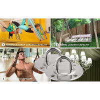 Gancho De Suspensión De Acero Inoxidable 304 Para Hamaca Y Gimnasio Anclaje Para Techo Kit De Colgaje Aéreo Herramienta De Metalworking - details 4