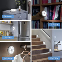 Aigostar 2 Piezas 6500K Luz Nocturna Magnética LED con Sensor de Movimiento, Luz Armario Adhesiva USB Recargable, 0.5W Luz Noche para Habitación, Pasillo, Cocina, Escaleras - details 5