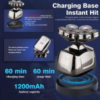 Afeitadora Electrica Hombre, 6 In 1 Afeitadora Cabeza Hombre con 7 Cabezas Rotativa, Pantalla LED y carga inalámbrica Afeitadora - details 0