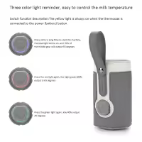 Calentador De Botella Para Bebé Portátil Con 3 Temperaturas Ajustables USB Calentador De Leche Para Viaje En Coche Seguro Y Ecológico Tamaño Medio - details 30