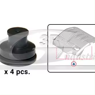 3RG INDUSTRIAL - Pack 4 Soporte Tapa Motor  - OEM 013793 - Piezas para Coche Recambios Motor y Otras Partes de Vehículo - Compatible con los distintos Modelos de Coche. - 1