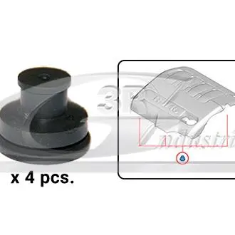 3RG INDUSTRIAL - Pack 4 Soporte Tapa Motor  - OEM 013793 - Piezas para Coche Recambios Motor y Otras Partes de Vehículo - Compatible con los distintos Modelos de Coche. - 1