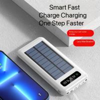 Banco de energía solar de 20000 mAh, cargador portátil, gran capacidad, 4 cables integrados, compatible con todos los teléfonos inteligentes y dispositivos USB. - details 0