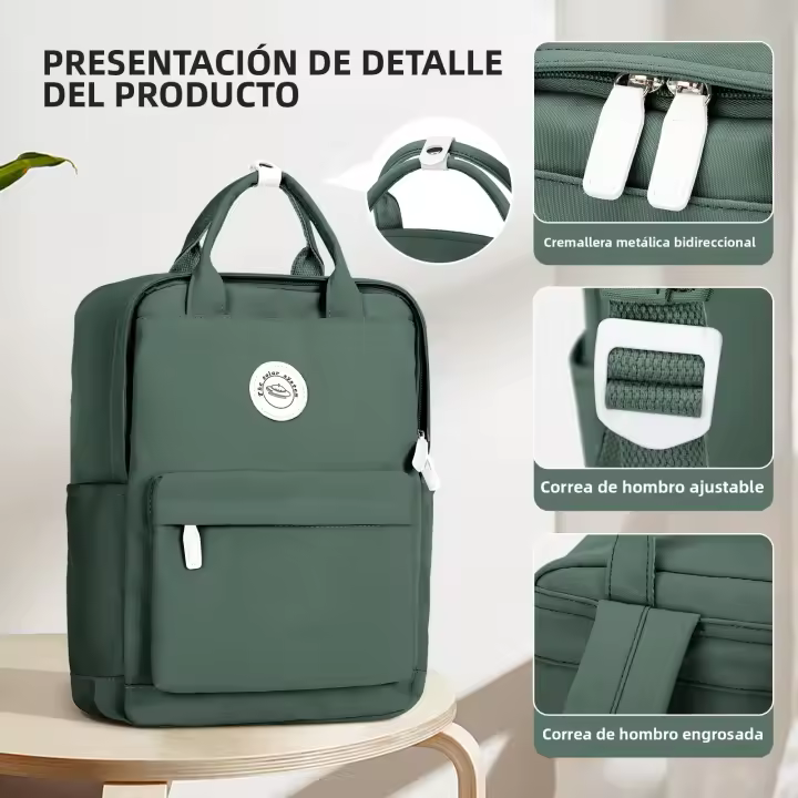 Mochila Escolar Para Niñas Y Adolescentes Hombres Ligera Impermeable Bolsas De Viaje Casual Con Portátil Para Mujeres - 1