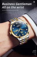 Reloj Mecánico Para Hombre OLEVS9946 Resistente Al Agua Con Iluminación Luminosa Acero Inoxidable Calendario Dual Display Romano Numeral - details 12