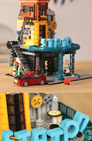 Bloques De Construcción Creativo De Esquina Tienda De Libros Estación De Mantenimiento Modelo Arquitectónico Ciudad Calle Venta Regalo Para Niños Micro Bloques De Construcción Unisex ABS No Electrónicos - details 1