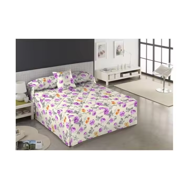 Colcha Edredón Lola 70% Algodón - 30% Poliéster Relleno 150 Gr/m2 Tejido Loneta Suave y Cómodo - 1