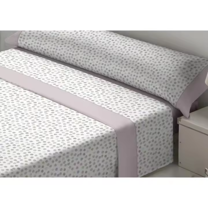 Tejidos Reina - Juego de Sábanas Tejidos Reina Fides Blanco Rosa Cama de 180 - 1