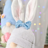 Nueva Muñeca De Conejo De Pascua Sin Cara Muñeco De Paja De Conejo Para Decoración De Escritorio Juguete De Enano De Primavera Regalo De Fiesta - details 5