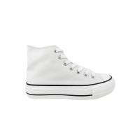 Zapatillas de lona mujer KTEY 46 X-5 BOTA BASQUET TELA WHITE 29683 XL - details 1