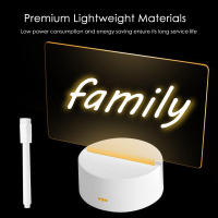 Lámpara Nocturna LED Creativa Con Tablero De Notas Y Pluma Poder USB Regalo Para Niñas Y Amigos Para El Dormitorio - details 2