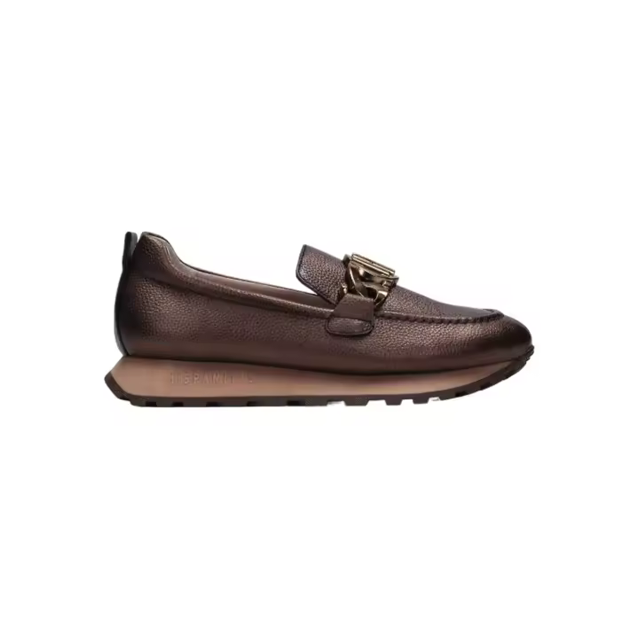 zapato mocasin casual con aplique metal linea loira - 1
