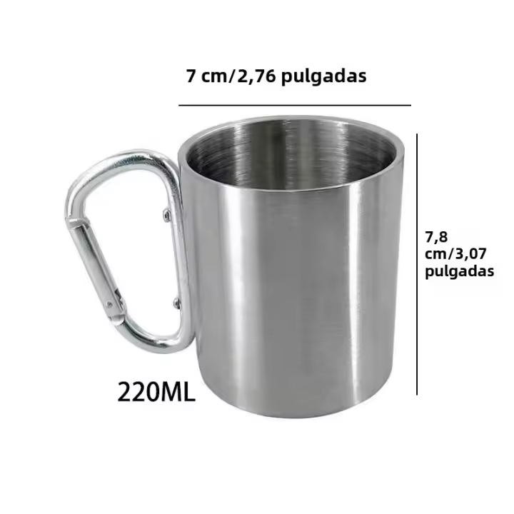 Botella De Agua Portátil De Acero Inoxidable 304 Para Camping Y Escalada Botón De Agua Resistente Al Aire Libre Sin Desmontaje - 1