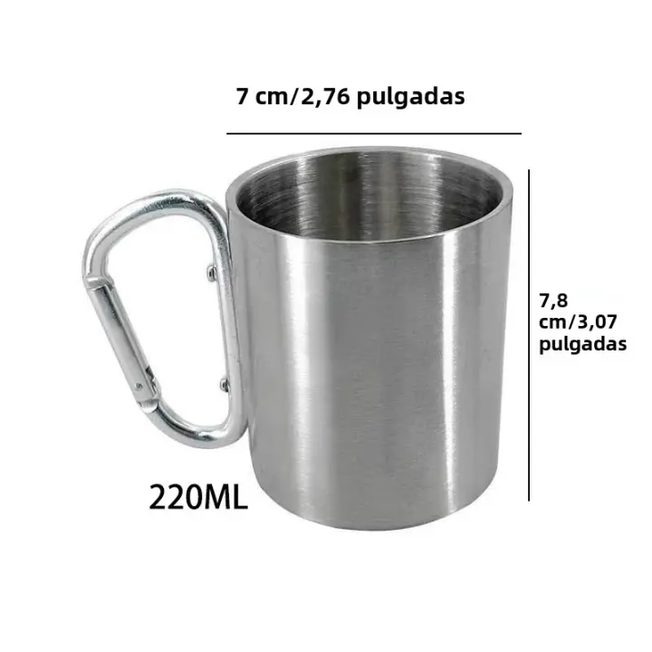 Botella De Agua Portátil De Acero Inoxidable 304 Para Camping Y Escalada Botón De Agua Resistente Al Aire Libre Sin Desmontaje - 1