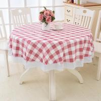 Mantel Redondo De Tela Y Plástico PVC Impermeable Y Resistente Al Aceite Lavable Estilo Moderno Con Patrón Floral Para Hogar Y Fiestas - details 5