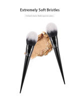 Cepillo De Polvo Grande Kat Von D Fibra Suave Manija Elegante Negra Maquillaje Para Mujer Cepillo De Maquillaje De Sintética - details 1
